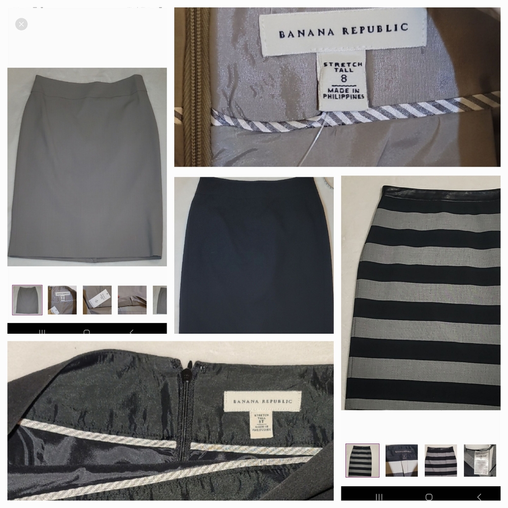3 BANANA REPUBLIC SKIRTS, SZ 8